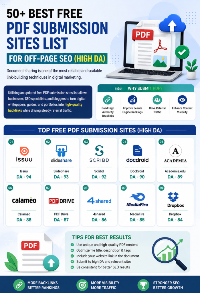 free pdf submission sites list